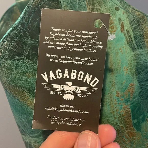 Vegabond Boot Co. The Kingman Turquoise Snip Toe Boot - Picture 17 of 17